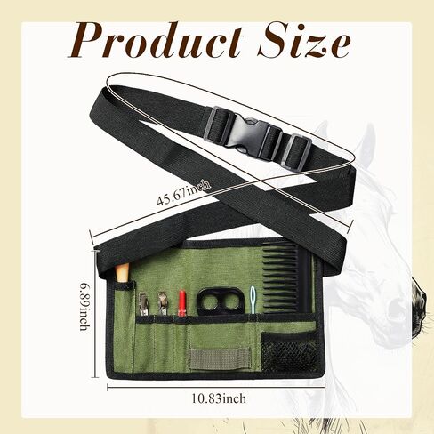 Horse Braiding Kit with Belt Horse, Rug Hook, Pin Brush, Thread Cutter, Mane Comb, Hair Clips, and Rubber Bands for Western Horse Party in Saudi Arabia
