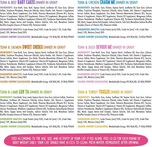 Weruva B.F.F. OMG - Best Feline Friend Oh My Gravy!, Rainbow A Gogo Variety Pack! Cat Food, 3oz Pouch (Pack of 12) in Saudi Arabia