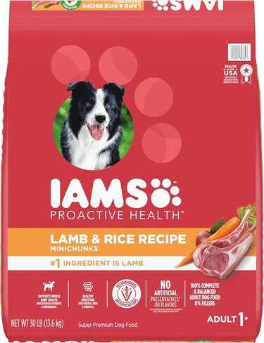 IAMS Minichunks Adult Dry Dog Food Lamb & Rice Recipe Dog Kibble, 30 lb. Bag in Saudi Arabia