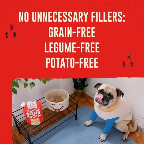 Stella & Chewy's Human-Grade Grass-Fed Beef Bone Broth for Dogs - Joint & Gut Health Liquid Food Topper with Collagen & Turmeric, 16 Fl Oz Resealable Pouch in Kuwait