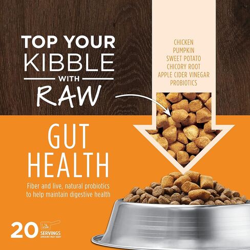 Instinct Raw Boost Mixers, Freeze Dried Dog Food Topper with Functional Ingredients, Grain Free, Real Chicken - Gut Health , 5.5 oz. Bag in Saudi Arabia