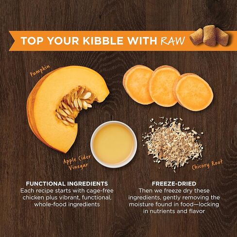 Instinct Raw Boost Mixers, Freeze Dried Dog Food Topper with Functional Ingredients, Grain Free, Real Chicken - Gut Health , 5.5 oz. Bag in Saudi Arabia