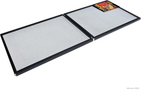 Exo Terra Hinged Screen Cover, 60 Breeder/75 Gallon – Easy Access, 18.75"x 48.75" Full Open, Durable UV Ventilation in Kuwait