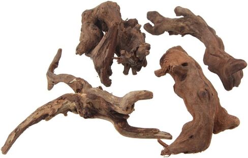 Emours Driftwood Branses الزواحف زخرفة الحوض المليئة ، (5.5-8 بوصة في الطول) ، 4 قطع in Kuwait