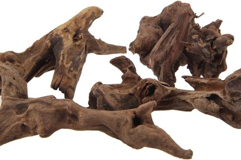 Emours Driftwood Branses الزواحف زخرفة الحوض المليئة ، (5.5-8 بوصة في الطول) ، 4 قطع in Kuwait