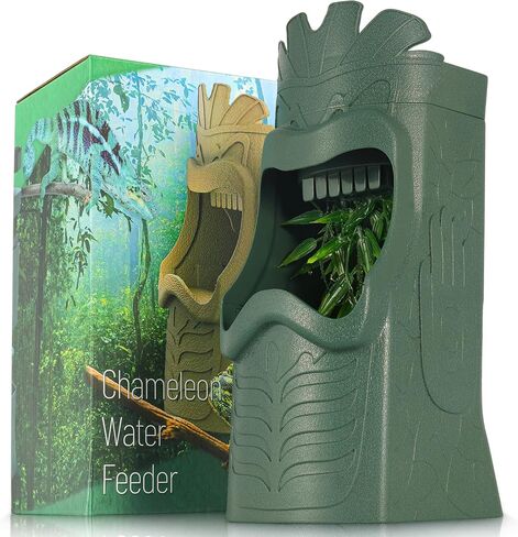 Reptile Drinking Water Feeder Filtration Fountain for Chameleon Gecko Lizard and Tree Frog, Comes with Low Level Sensor and 3-Layer Filtration and 2 Filter Boxs and 2 Filter Carbon Sponge in Saudi Arabia