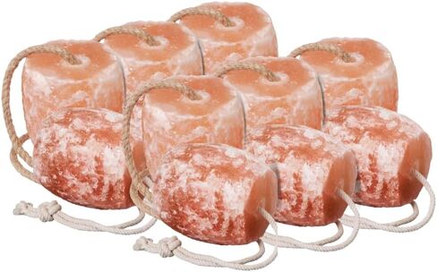 Himalayan Salt Lick 2lbs - Licking Salt for Horses | Deer Salt Lick Block | Block Salt on Rope | Himalayan Licking Salt for Animals. Pack of 4 in Saudi Arabia