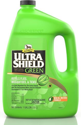 Absorbine UltraShield Green All-Natural Fly & Insect Repellent for Horses & Dogs, Essential Oils Repel & Control, 128oz Bottle, No Sprayer in Kuwait