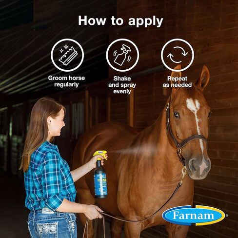Farnam Endure Sweat-Resistant Horse Fly Spray, Kills, Repels, Protects, 32 Ounces, Quart Spray in Kuwait