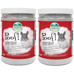 Oxbow POOF! Chinchilla Dust Bath,100% Natural Blue Beauty Dust for Chinchillas, Degus, Gerbils, and Hamsters, Small Animal Grooming, Natural Dusting Powder, 2.5 lb Jar