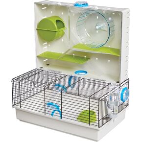 MidWest Homes for Pets Hamster Cage | Awesome Arcade Hamster Home (White) | 18.11 x 11.61 x 21.26 Inch