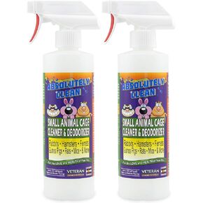 Amazing Small Animal Cage Cleaner, Just Spray/Wipe, Easily Removes Messes & Odors - Hamster Cages, Mice, Rat Cage, Guinea Pig Cage, Rabbit Cage, Ferret Cage, Dog Cage - USA Made