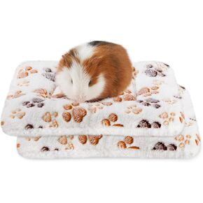 Amakunft 2 Pcs Guinea Pig Bed Mat Washable, Rabbit Winter Bed Pad for Indoor, Warm Small Animal Bed Mattres, Fleece Sleeping Pad for Bunny, Rat, Hedgehog, Sugar Glider, Chinchilla in Saudi Arabia