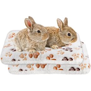 Amakunft 2 pcs غينيا خنازير السرير حصيرة قابلة للغسل ، وسادة السرير الشتاء الأرنب للداخلية ، ودافئة صغيرة من سرير الحيوانات ، ودواء نوم الصوف للأرنب ، الفئران ، القنفذ ، طائرة شراعية السكر ، شينشيلا