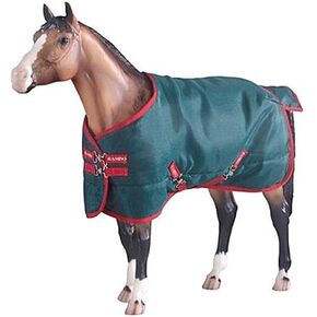 Breyer Traditional Rambo Blanket, Green/Red (1:9 Scale)
