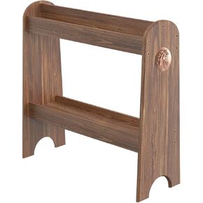 Pine Wood Saddle Rack – Ideal Saddle Stand for Western Horse Gear and Horse Tack Organizers, Suitable for Displaying Trophy Tack at Home - Walnut