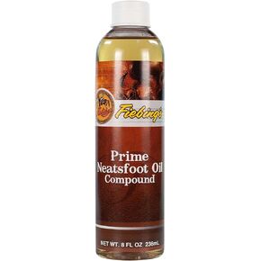 FIEBING'S PRIME NEATSFOOT OIL 8 أونصة - مكيف جلدي ومحافظة مع زيت حيواني اصطناعي وطبيعي - مقاوم للماء ، تليين ، استعادة ، وتقوية حذاء الجلود ، التمهيد ، السرج ، الأريكة ، المحفظة