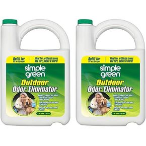 Simple Green Outdoor Odor Eliminator for Pets, Dogs, 1 gallon Refill - Ideal for Artificial Lawns & Patio, Milky White