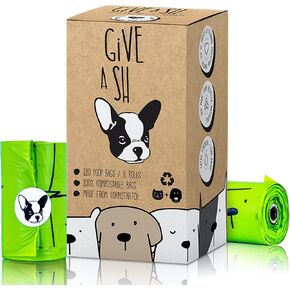 100% Certified Home Compostable Dog Poop Bags - 10% to Charity - ASTM D6400 & EN 13432 Compliant - 240 x Plant Based Compostable Poop Bags (16 Rolls)