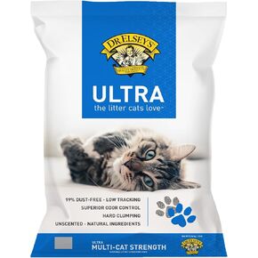 Dr. Elsey's Cat Litter - Premium Unscented Cat Litter w/ Natural Ingredients - Low Dust Superior Odor Control Cat Litter - Hard Clumping Moisture Absorbing Clay Multi Cat Litter (For All Cats - 40lbs)