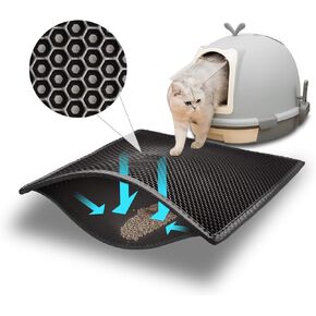 PIEVIEV Cat Sterter Mat Double Layer Proof Proot Proping Pack 1 Pack (رمادي ، 24 × 15 بوصة (حزمة 1))