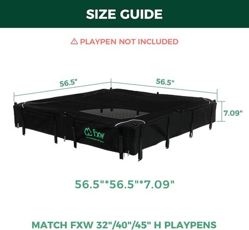 FXW Mesh Top Cover Specialized for FXW Dog Playpen (Not Suitable for Other Brands), Fits for FXW 32"/40"/45" H 8 Panels Homeplus/Rollick/Instant Dog Playpen│Patent Pending (Playpen not Included) in Saudi Arabia
