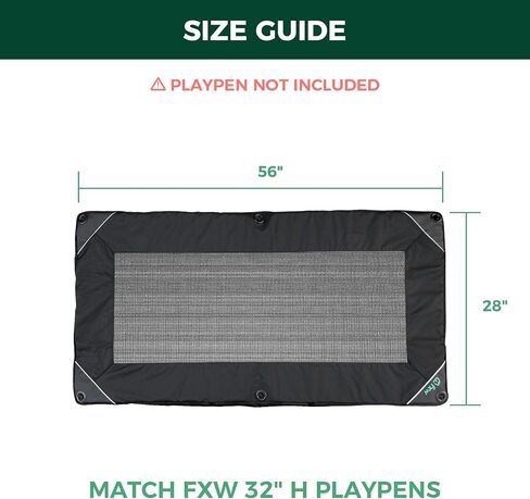 FXW Mesh Top Cover Specialized for FXW Dog Playpen (Not Suitable for Other Brands), Fits for FXW 32"/40"/45" H 8 Panels Homeplus/Rollick/Instant Dog Playpen│Patent Pending (Playpen not Included) in Saudi Arabia