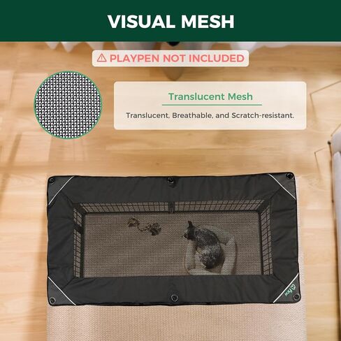 FXW Mesh Top Cover for 24" H 6-Panel Dog Playpen, Rectangle in Saudi Arabia