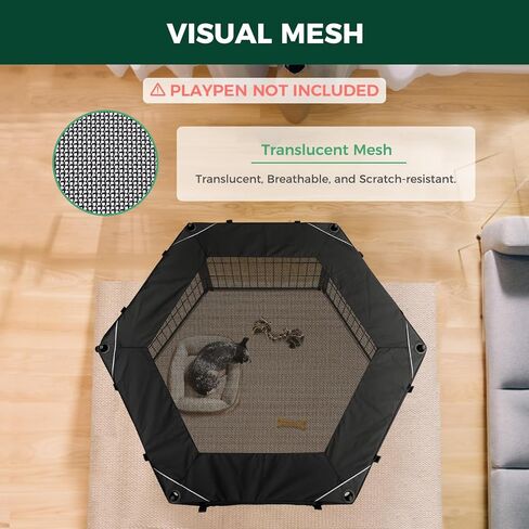 FXW Mesh Top Cover متخصصة لـ FXW Dog Playpen (غير مناسبة للعلامات التجارية الأخرى) ، يناسب FXW 32 "/40"/45 "H 8 لوحات HomePlus/Rollick/Instant Dog Playpen│patent المعلقة (Playpen غير متضمن)) in Kuwait