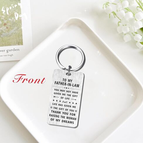 Father In Law Gifts Keychain, Father-in-Law Wedding Gifts from Bride, Thank You Father-in-Law Birthday Gifts Father's Day Key Chain, I Love Father In Law in Saudi Arabia
