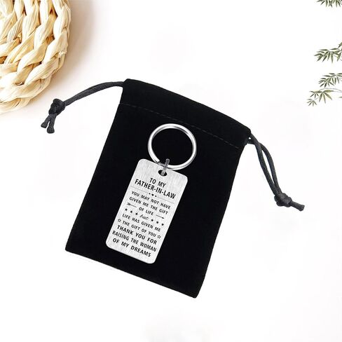 Father In Law Gifts Keychain, Father-in-Law Wedding Gifts from Bride, Thank You Father-in-Law Birthday Gifts Father's Day Key Chain, I Love Father In Law in Saudi Arabia