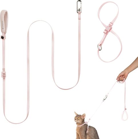 Cat Harness and Leash Set, Lightweight Escape Proof Cat Harness Leash with Padded Handle, Adjustable Cat Leash and Harness for Kitten Small Large Cats Walking Training (Linen, M) in Saudi Arabia