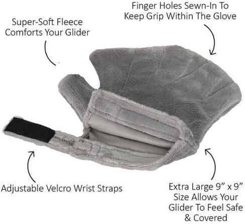 Exotic Nutrition Calming Glove - Comfy Bonding Mitt for Sugar Gliders, Hedgehogs, Rats, Hamsters, & Other Small Pets in Saudi Arabia