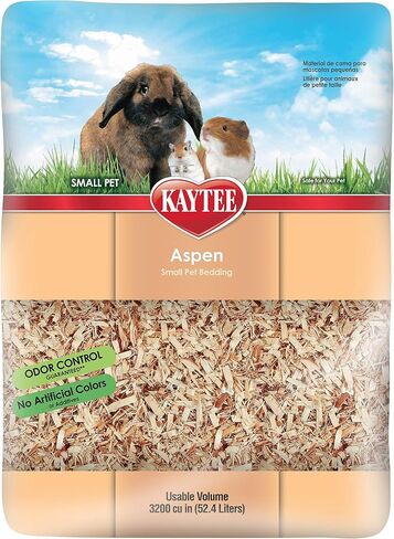 Kaytee Aspen Small Animal Pet Bedding For Pet Guinea Pigs, Rabbits, Hamsters, Gerbils, and Chinchillas, 52.4 Liters in Kuwait