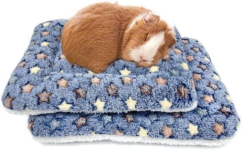 Amakunft 2 Pcs Guinea Pig Bed Mat Washable, Rabbit Winter Bed Pad for Indoor, Warm Small Animal Bed Mattres, Fleece Sleeping Pad for Bunny, Rat, Hedgehog, Sugar Glider, Chinchilla in Saudi Arabia