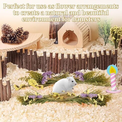 SUKH HERB BEDDAD HABIDAT DICER - زهرة طبيعية زميل ماس رفيق الأعشاب قفص آمن إكسسوارات الحيوانات الأليفة ديكورات مخبأ للهامستر فأر غينيا خنزير القزم جيربيلز السوري in Kuwait