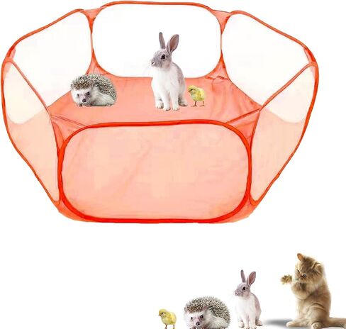 Small Animals Playpen, Portable Pop-up Open Interactive Pet Tent, Indoor Outdoor Fence for Rabbits, Guinea Pig, Hamster, Chinchillas, Kittens, Puppies in Kuwait