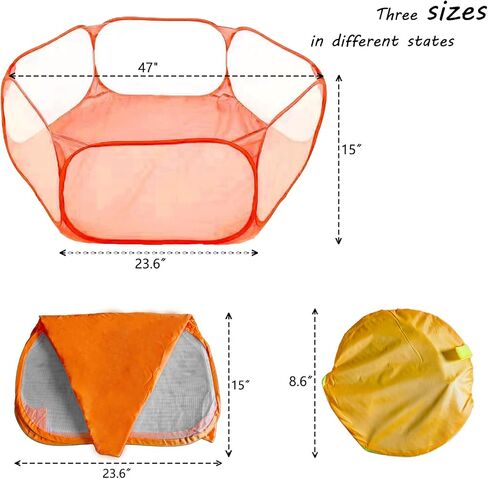 Small Animals Playpen, Portable Pop-up Open Interactive Pet Tent, Indoor Outdoor Fence for Rabbits, Guinea Pig, Hamster, Chinchillas, Kittens, Puppies in Kuwait