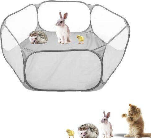 Small Animals Playpen, Portable Pop-up Open Interactive Pet Tent, Indoor Outdoor Fence for Rabbits, Guinea Pig, Hamster, Chinchillas, Kittens, Puppies in Kuwait