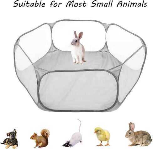 Small Animals Playpen, Portable Pop-up Open Interactive Pet Tent, Indoor Outdoor Fence for Rabbits, Guinea Pig, Hamster, Chinchillas, Kittens, Puppies in Kuwait