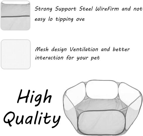 Small Animals Playpen, Portable Pop-up Open Interactive Pet Tent, Indoor Outdoor Fence for Rabbits, Guinea Pig, Hamster, Chinchillas, Kittens, Puppies in Kuwait
