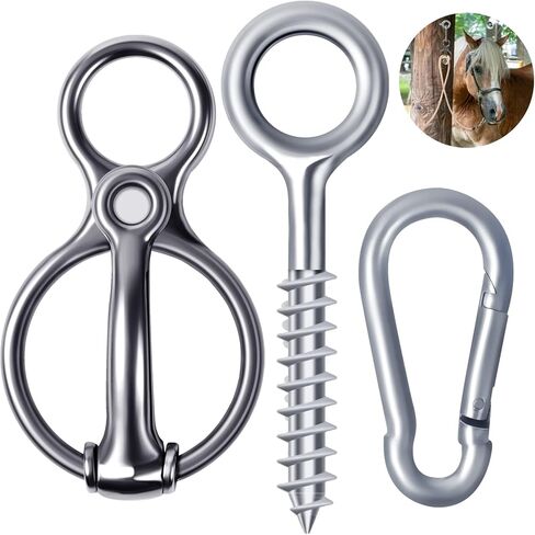 Blocker tie Ring for Horses,Horse tack and Supplies Horse Accessories,Horse tie Ring Prevents Horses from Pulling Back Sturdy Stainless Steel in Saudi Arabia