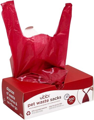 Ubbi Pet Waste Sacks, Lavender Scented Cat Litter Disposal Bags, Leak Proof and Easy Tie, 200 Count (Pack of 1) in Saudi Arabia