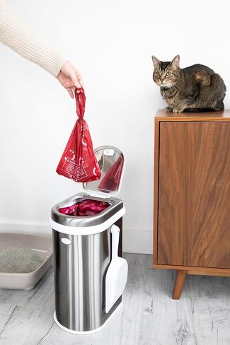 Ubbi Pet Waste Sacks, Lavender Scented Cat Litter Disposal Bags, Leak Proof and Easy Tie, 200 Count (Pack of 1) in Saudi Arabia