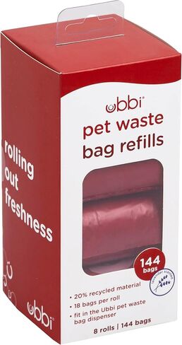 Ubbi Pet Waste Sacks, Lavender Scented Cat Litter Disposal Bags, Leak Proof and Easy Tie, 200 Count (Pack of 1) in Saudi Arabia