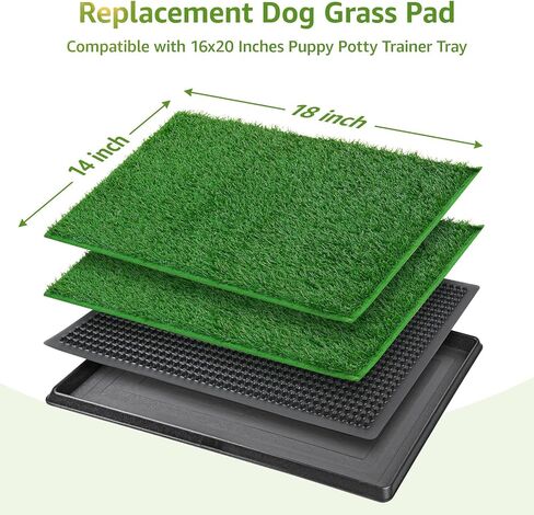 LOOBANI Dog Grass Pee Pads, 31x51in Artificial Grass Pads for Potty Tray in Saudi Arabia