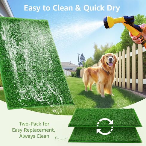 LOOBANI Dog Grass Pee Pads, 31x51in Artificial Grass Pads for Potty Tray in Saudi Arabia