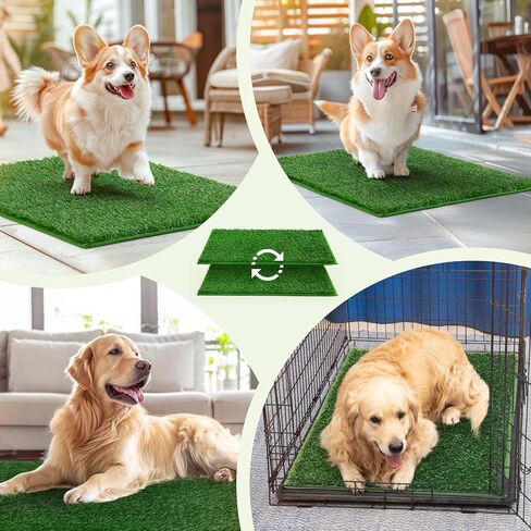 LOOBANI Dog Grass Pee Pads, 31x51in Artificial Grass Pads for Potty Tray in Saudi Arabia