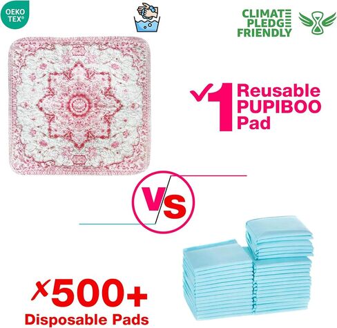 Washable Pee Pads for Dogs - Super Absorbent Reusable Puppy Training Pads - 100% Waterproof, Leak-Proof & Non-Slip Whelping Pads for Pet Housebreaking in Kuwait