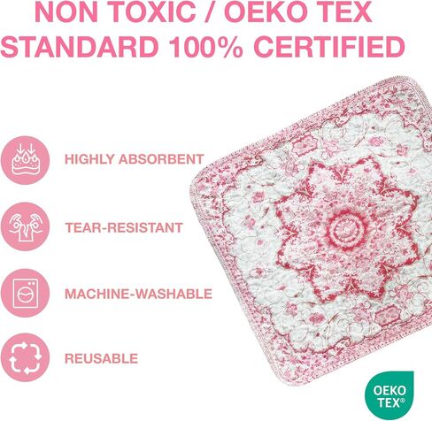 Washable Pee Pads for Dogs - Super Absorbent Reusable Puppy Training Pads - 100% Waterproof, Leak-Proof & Non-Slip Whelping Pads for Pet Housebreaking in Kuwait